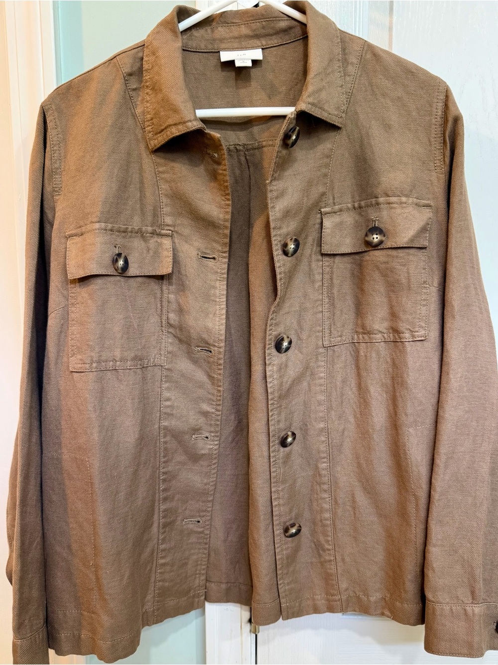 J. Jill Tan-Brown Military Field Jacket
